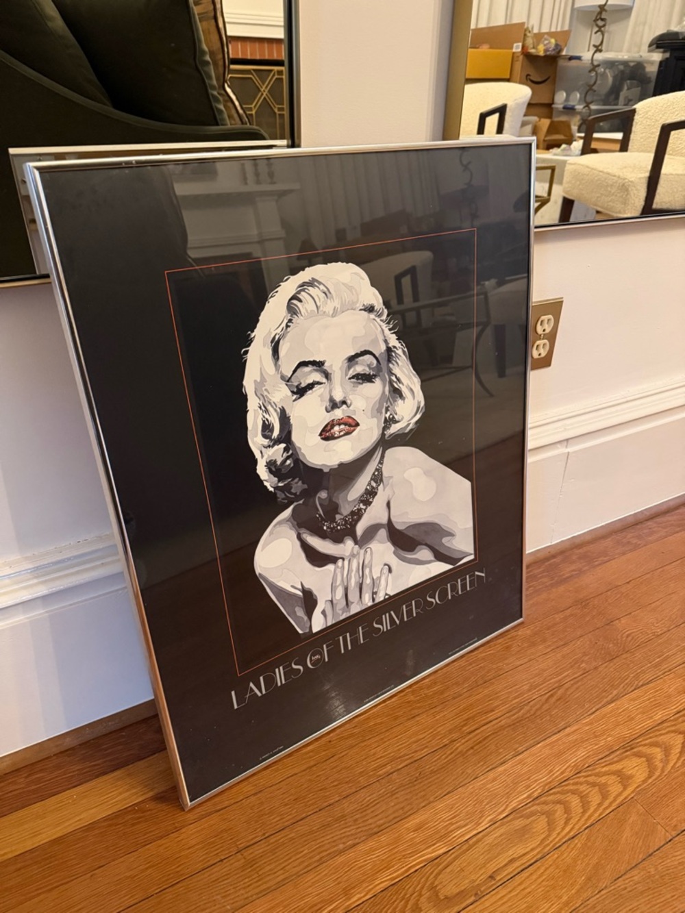 Vintage 80’s Marilyn Monroe- Ladies of the Silverscreen Metal Framed Wall Art